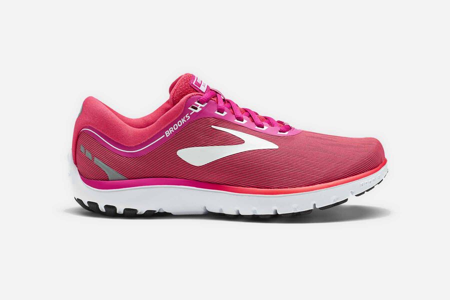 Brooks Women's PureFlow 7 Road Running Shoes Pink/Pink/White ( WUIAP1657 )